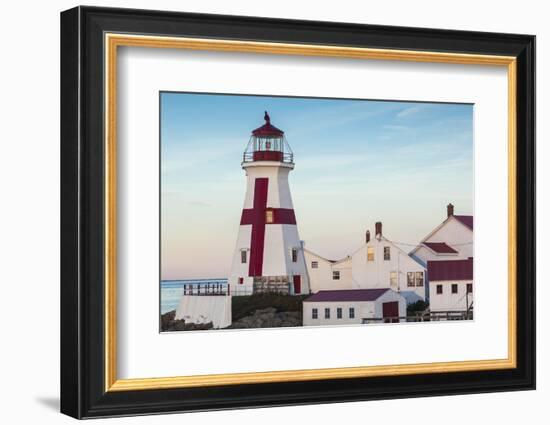 Canada, New Brunswick, Campobello Island. Head Harbour Lightstation lighthouse.-Walter Bibikow-Framed Photographic Print