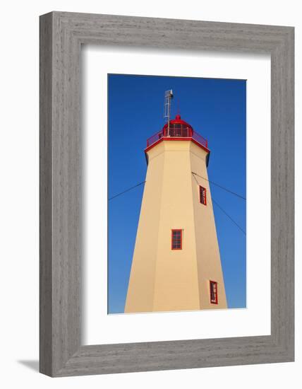 Canada, New Brunswick, Miscou Island. Miscou Lighthouse at sunset.-Walter Bibikow-Framed Photographic Print