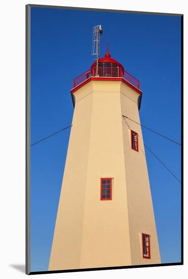 Canada, New Brunswick, Miscou Island. Miscou Lighthouse at sunset.-Walter Bibikow-Mounted Photographic Print