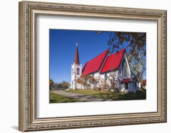 Canada, New Brunswick, Saint John River Valley, Gagetown. St John Anglican Church, b. 1880.-Walter Bibikow-Framed Photographic Print