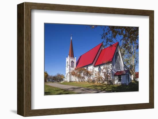 Canada, New Brunswick, Saint John River Valley, Gagetown. St John Anglican Church, b. 1880.-Walter Bibikow-Framed Photographic Print