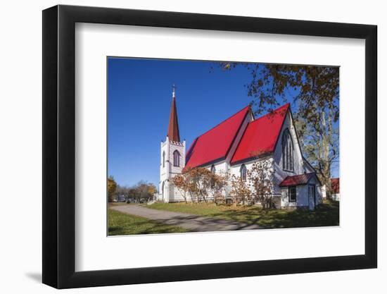 Canada, New Brunswick, Saint John River Valley, Gagetown. St John Anglican Church, b. 1880.-Walter Bibikow-Framed Photographic Print