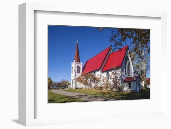 Canada, New Brunswick, Saint John River Valley, Gagetown. St John Anglican Church, b. 1880.-Walter Bibikow-Framed Photographic Print