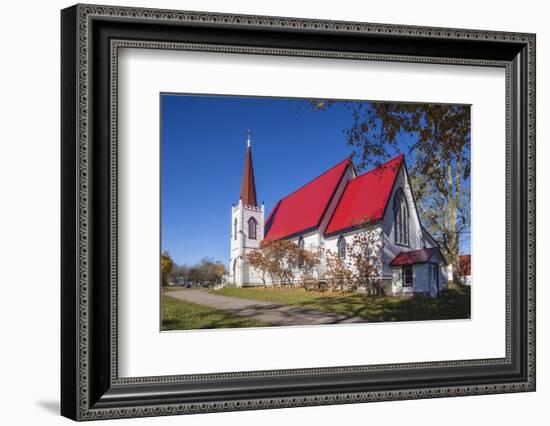 Canada, New Brunswick, Saint John River Valley, Gagetown. St John Anglican Church, b. 1880.-Walter Bibikow-Framed Photographic Print