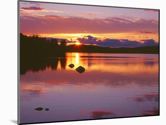 Canada, Newfoundland, Terra Nova National Park, Sunset over Alexander Bay-John Barger-Mounted Photographic Print