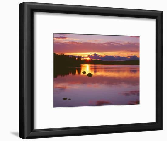 Canada, Newfoundland, Terra Nova National Park, Sunset over Alexander Bay-John Barger-Framed Photographic Print