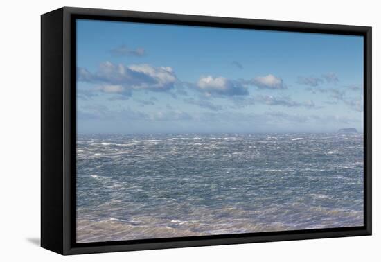Canada, Nova Scotia, Advocate Harbour. High winds on the Bay of Fundy-Walter Bibikow-Framed Premier Image Canvas