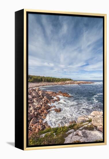 Canada, Nova Scotia, Cabot Trail. Cape Breton Highlands National Park, Green Cove.-Walter Bibikow-Framed Premier Image Canvas