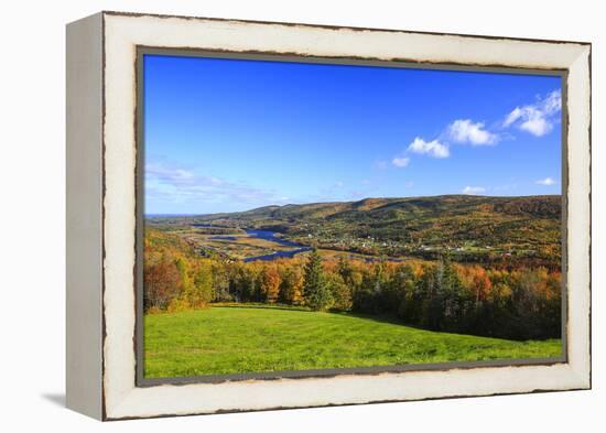 Canada, Nova Scotia, Cape Breton, Cabot Trail, Fall colors in Margaree-Patrick J. Wall-Framed Premier Image Canvas