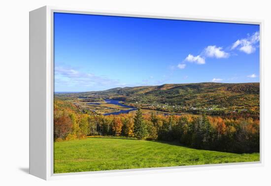 Canada, Nova Scotia, Cape Breton, Cabot Trail, Fall colors in Margaree-Patrick J. Wall-Framed Premier Image Canvas