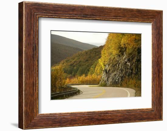 Canada, Nova Scotia, Cape Breton, Cabot Trail, in Fall Color-Patrick J^ Wall-Framed Photographic Print