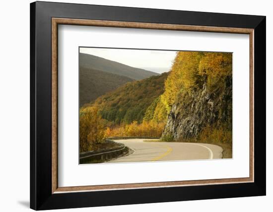 Canada, Nova Scotia, Cape Breton, Cabot Trail, in Fall Color-Patrick J^ Wall-Framed Photographic Print