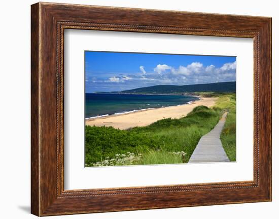 Canada, Nova Scotia, Cape Breton, Inverness Beach Boardwalk-Patrick J^ Wall-Framed Photographic Print