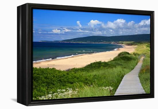 Canada, Nova Scotia, Cape Breton, Inverness Beach Boardwalk-Patrick J^ Wall-Framed Premier Image Canvas