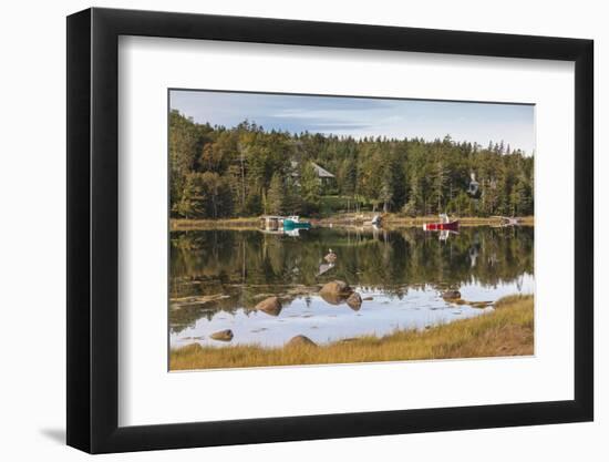 Canada, Nova Scotia, Glen Haven. Small coastal harbor.-Walter Bibikow-Framed Photographic Print