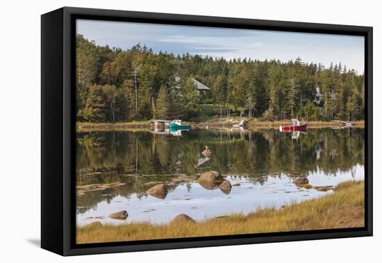 Canada, Nova Scotia, Glen Haven. Small coastal harbor.-Walter Bibikow-Framed Premier Image Canvas