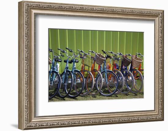 Canada, Nova Scotia, Halifax. Bicycles for rent along the waterfront.-Kymri Wilt-Framed Photographic Print
