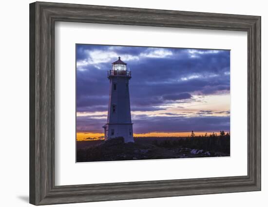 Canada, Nova Scotia, Louisbourg Lighthouse.-Walter Bibikow-Framed Photographic Print