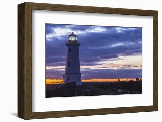 Canada, Nova Scotia, Louisbourg Lighthouse.-Walter Bibikow-Framed Photographic Print