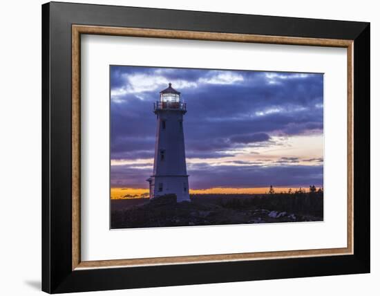 Canada, Nova Scotia, Louisbourg Lighthouse.-Walter Bibikow-Framed Photographic Print