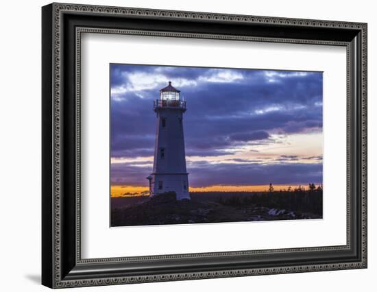 Canada, Nova Scotia, Louisbourg Lighthouse.-Walter Bibikow-Framed Photographic Print