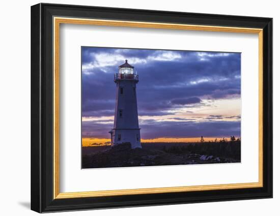 Canada, Nova Scotia, Louisbourg Lighthouse.-Walter Bibikow-Framed Photographic Print