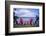 Canada, Nova Scotia, Mahone Bay, Colorful Adirondack Chairs Overlook the Calm Bay-Ann Collins-Framed Photographic Print