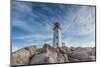 Canada, Nova Scotia, Peggy's Cove. Fishing village and Peggys Point Lighthouse.-Walter Bibikow-Mounted Photographic Print