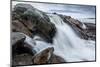 Canada, Nunavut, Territory, Hudson Bay, Blurred Image of Rushing River-Paul Souders-Mounted Photographic Print