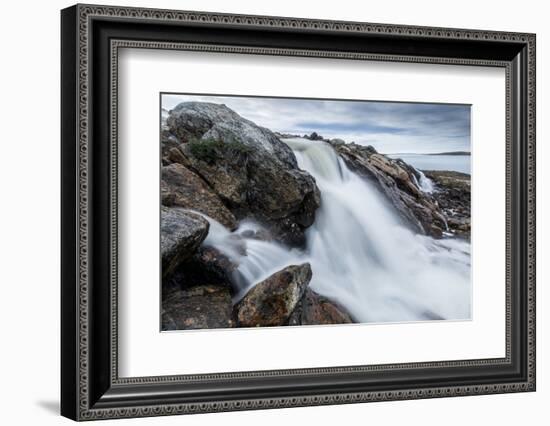 Canada, Nunavut, Territory, Hudson Bay, Blurred Image of Rushing River-Paul Souders-Framed Photographic Print