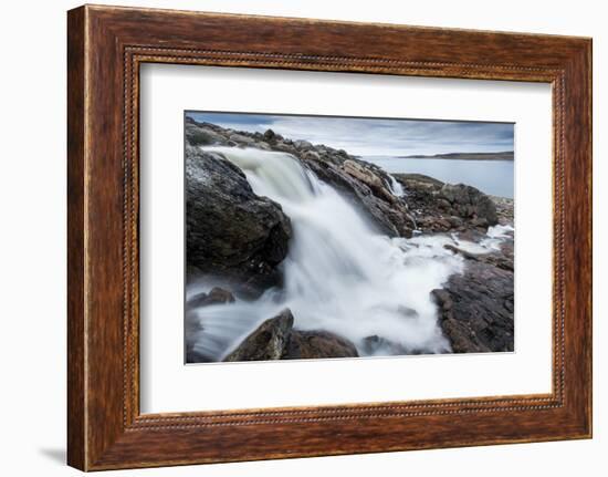 Canada, Nunavut, Territory, Hudson Bay, Blurred Image of Rushing River-Paul Souders-Framed Photographic Print