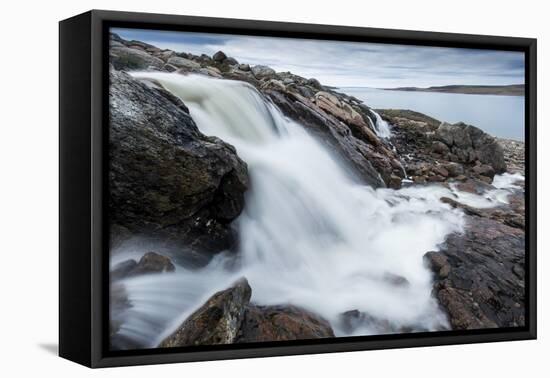 Canada, Nunavut, Territory, Hudson Bay, Blurred Image of Rushing River-Paul Souders-Framed Premier Image Canvas