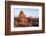 Canada, Nunavut, Territory, Stone Cairn on Harbor Islands at Sunset-Paul Souders-Framed Photographic Print