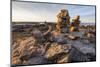 Canada, Nunavut Territory, Sunset Lights Cairns on Harbor Islands-Paul Souders-Mounted Photographic Print