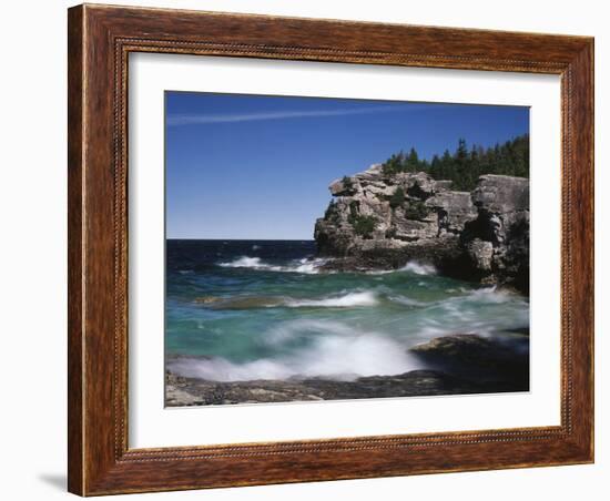 Canada, Ontario, Lake Huron in Bruce Peninsula National Park-Mike Grandmaison-Framed Photographic Print