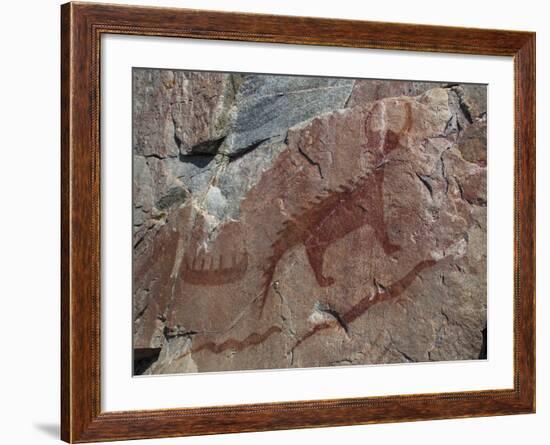 Canada, Ontario, Lake Superior Park, Agawa Rock Pictographs-Frank Zurey-Framed Photographic Print