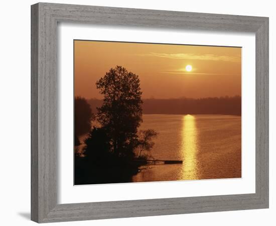 Canada, Ontario, London, Fanshawe Lake at Sunrise-Mike Grandmaison-Framed Photographic Print