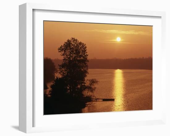Canada, Ontario, London, Fanshawe Lake at Sunrise-Mike Grandmaison-Framed Photographic Print