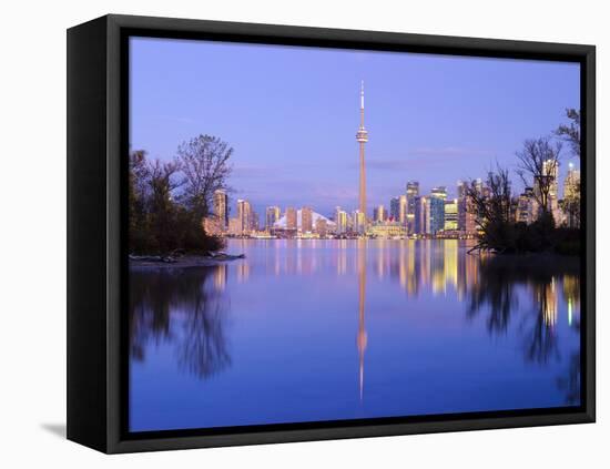 Canada, Ontario, Toronto, Cn Tower and Downtown Skyline from Toronto Island-Alan Copson-Framed Premier Image Canvas