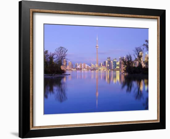 Canada, Ontario, Toronto, Cn Tower and Downtown Skyline from Toronto Island-Alan Copson-Framed Photographic Print