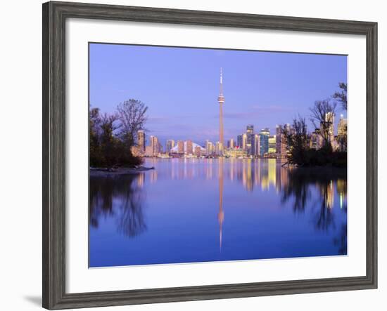 Canada, Ontario, Toronto, Cn Tower and Downtown Skyline from Toronto Island-Alan Copson-Framed Photographic Print