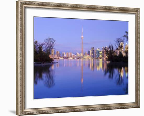 Canada, Ontario, Toronto, Cn Tower and Downtown Skyline from Toronto Island-Alan Copson-Framed Photographic Print