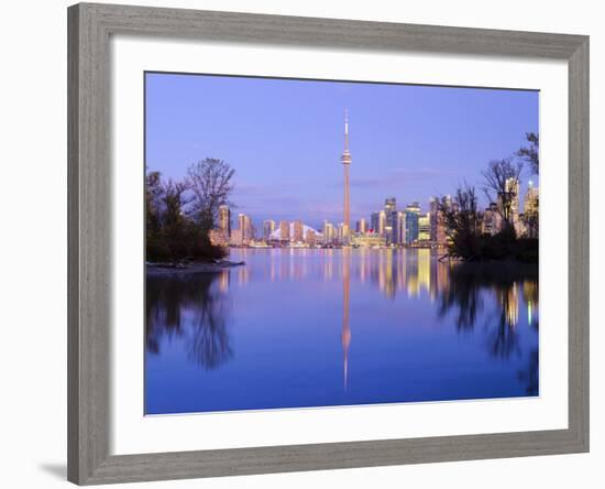 Canada, Ontario, Toronto, Cn Tower and Downtown Skyline from Toronto Island-Alan Copson-Framed Photographic Print