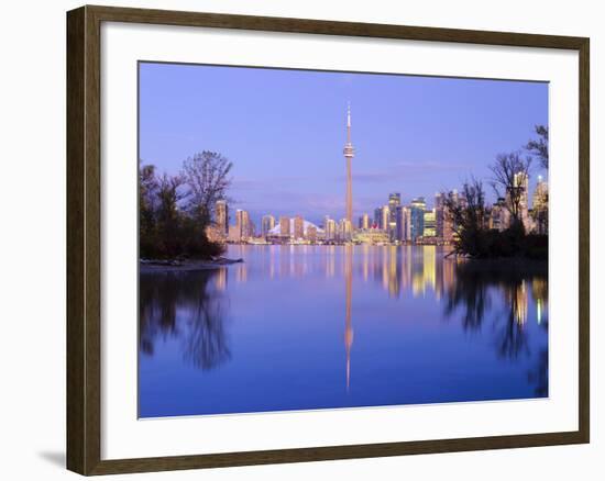 Canada, Ontario, Toronto, Cn Tower and Downtown Skyline from Toronto Island-Alan Copson-Framed Photographic Print