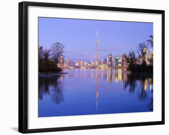 Canada, Ontario, Toronto, Cn Tower and Downtown Skyline from Toronto Island-Alan Copson-Framed Photographic Print