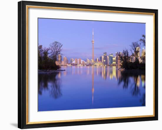 Canada, Ontario, Toronto, Cn Tower and Downtown Skyline from Toronto Island-Alan Copson-Framed Photographic Print