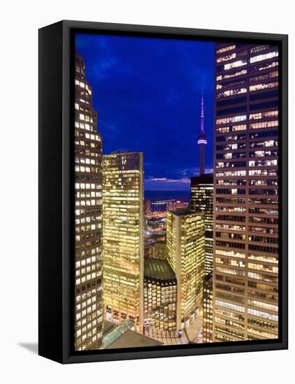 Canada, Ontario, Toronto, Downtown Financial District, Cn Tower-Alan Copson-Framed Premier Image Canvas