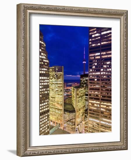 Canada, Ontario, Toronto, Downtown Financial District, Cn Tower-Alan Copson-Framed Photographic Print