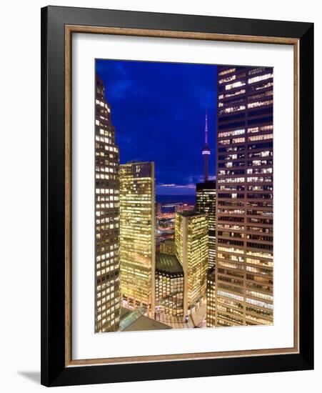 Canada, Ontario, Toronto, Downtown Financial District, Cn Tower-Alan Copson-Framed Photographic Print