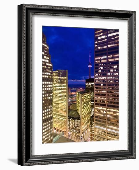 Canada, Ontario, Toronto, Downtown Financial District, Cn Tower-Alan Copson-Framed Photographic Print